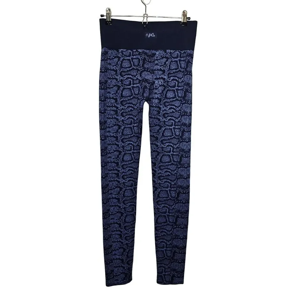 Ryka Blue Snake Print Stretch Seamless Inseam 30